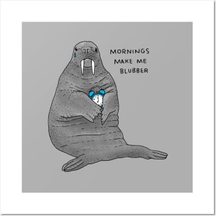 Sad Sleepy Walrus Posters and Art